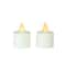 1.5&#x22; White LED Flickering Amber Lighted Christmas Votive Candles, 2ct.